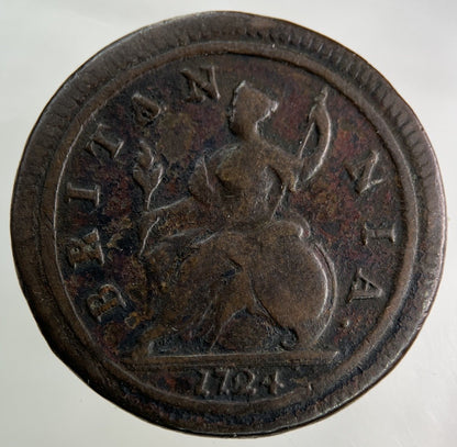 1724 George I 1st Half - Penny Coin | Fine Collectable Grade
