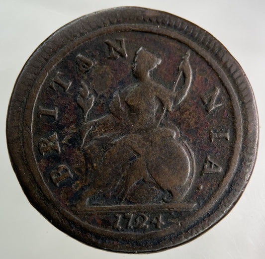 1724 George I 1st Half - Penny Coin | Fine Collectable Grade