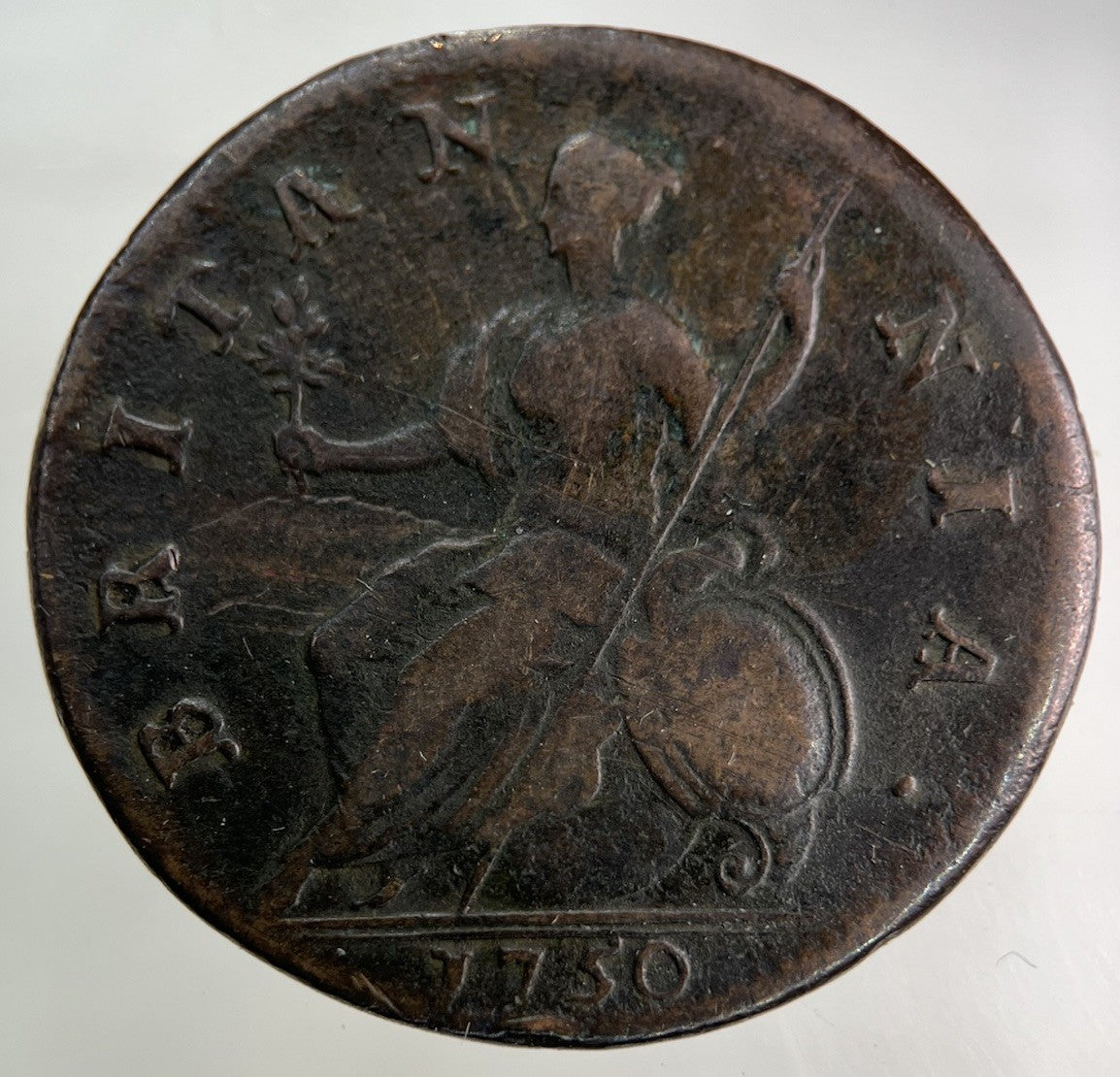 1750 George II 2nd Half - Penny Coin | Fine Collectable Grade