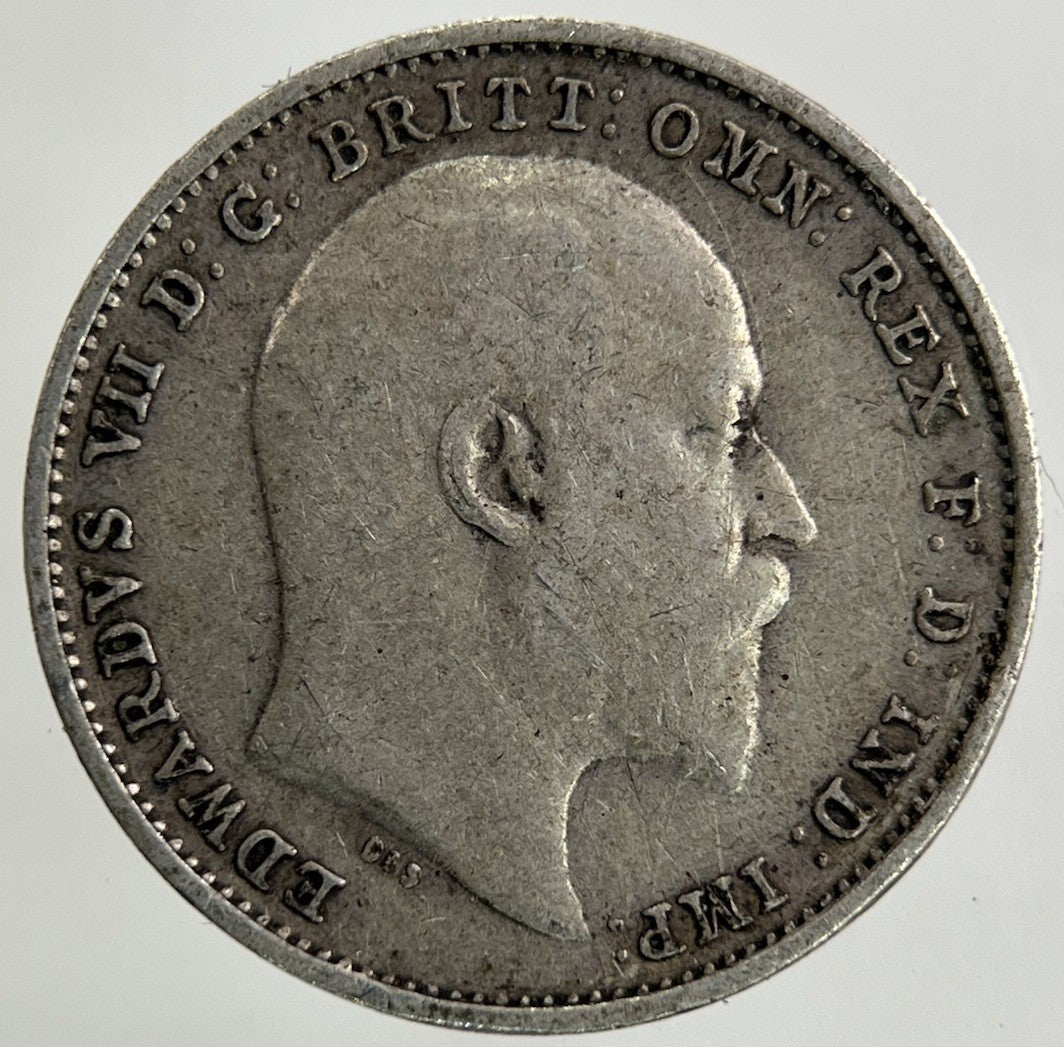 1910 Edward VII Threepence Silver Coin | Fine Collectable Grade
