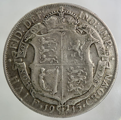 1915 George V Half - Crown Silver Coin | Fine Collectable Grade