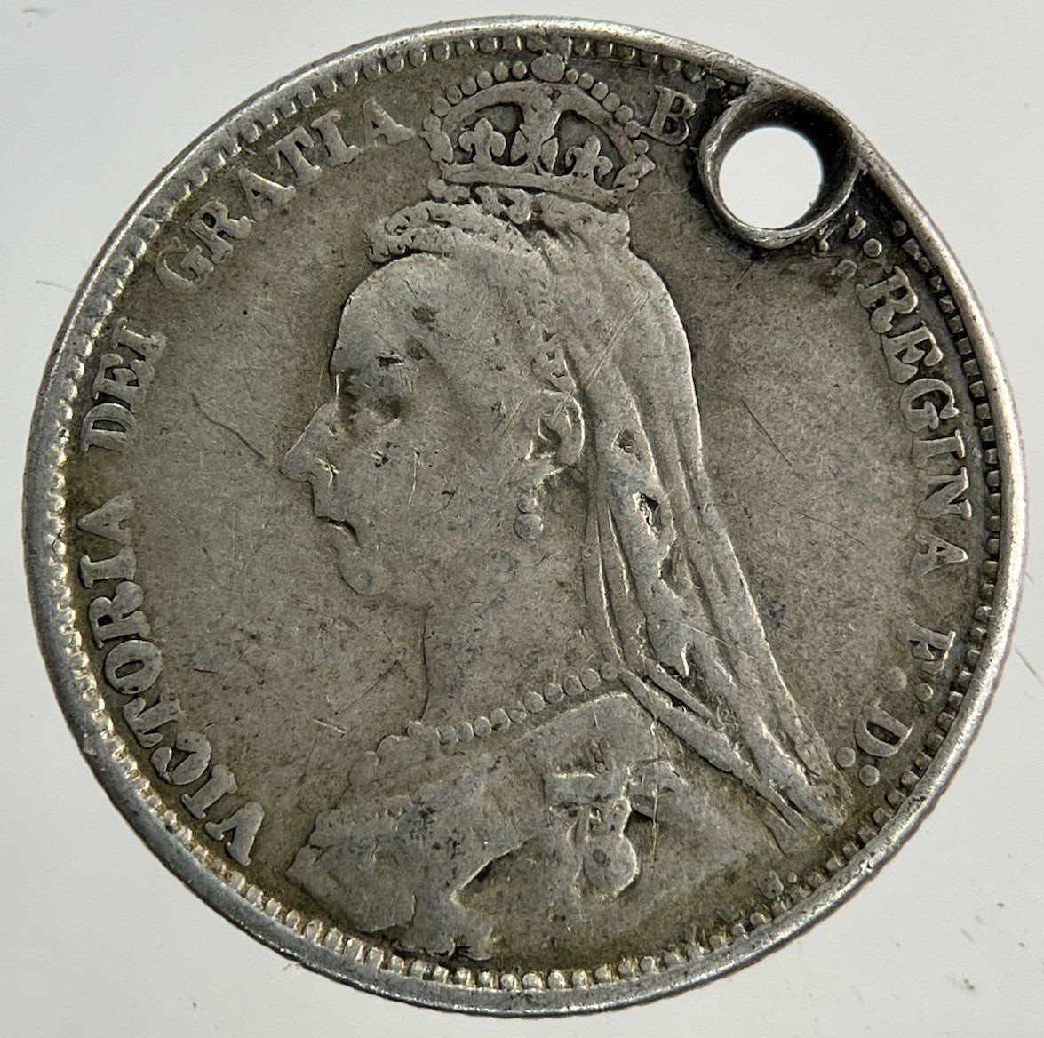 1887 Victoria Sixpence Silver Coin | Fine Collectable Grade