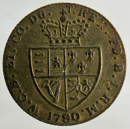 1790 George III 3rd Gaming Token Coin | Very High Grade