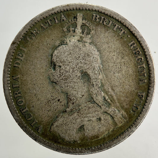 1888 Victoria Shilling Silver Coin | Fair Grade