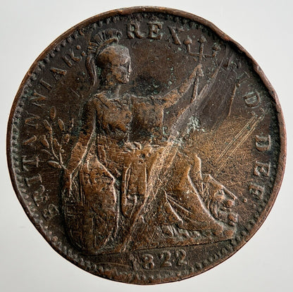 1822 George IV Farthing Coin | Fine Collectable Grade