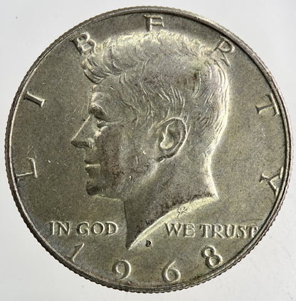 1968 - D US USA Kennedy Half Dollar Silver Coin | Very High Grade
