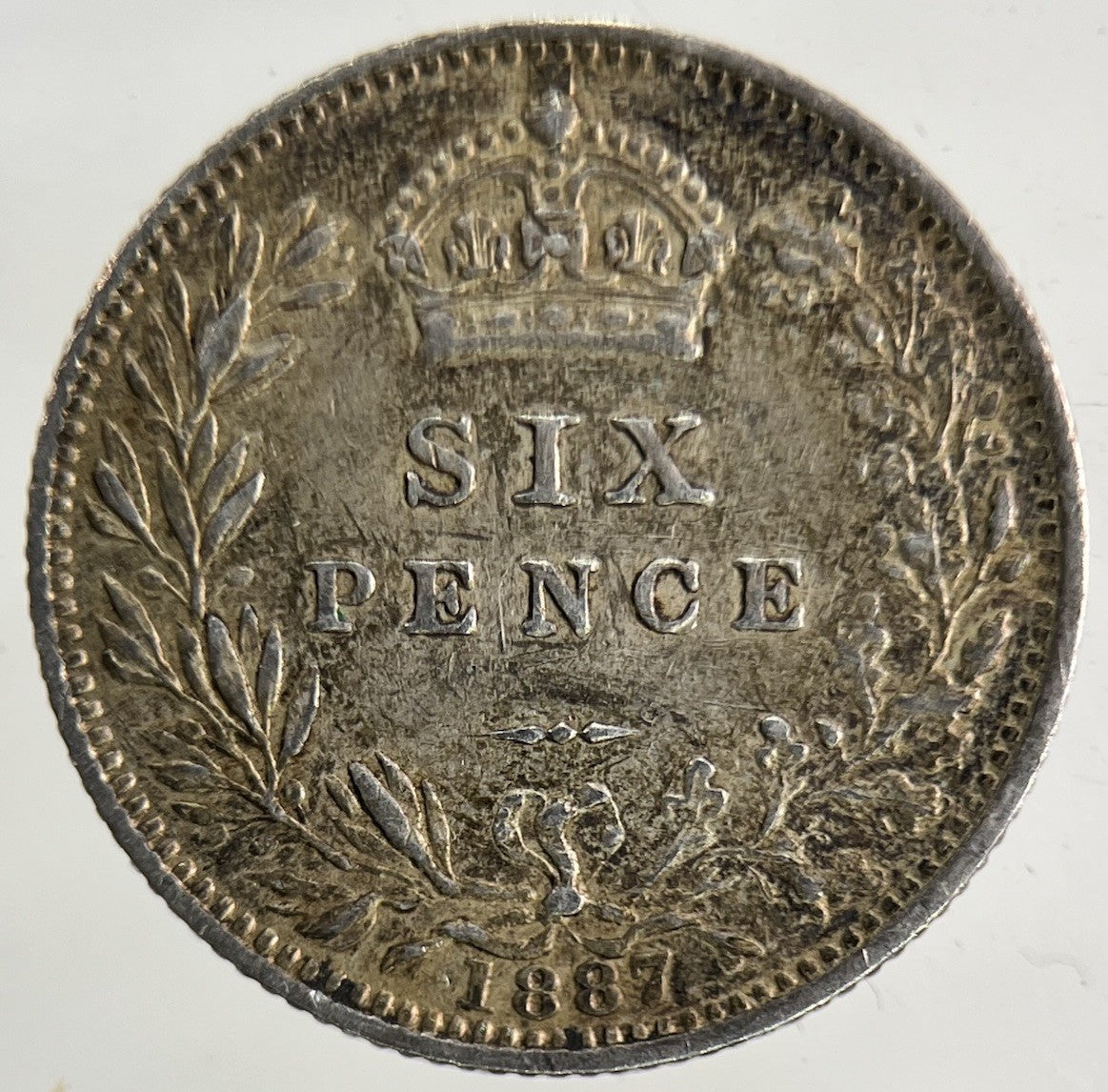 1887 Victoria Sixpence Silver Coin | Very High Grade