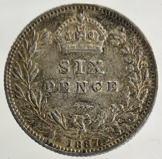 1887 Victoria Sixpence Silver Coin | Very High Grade