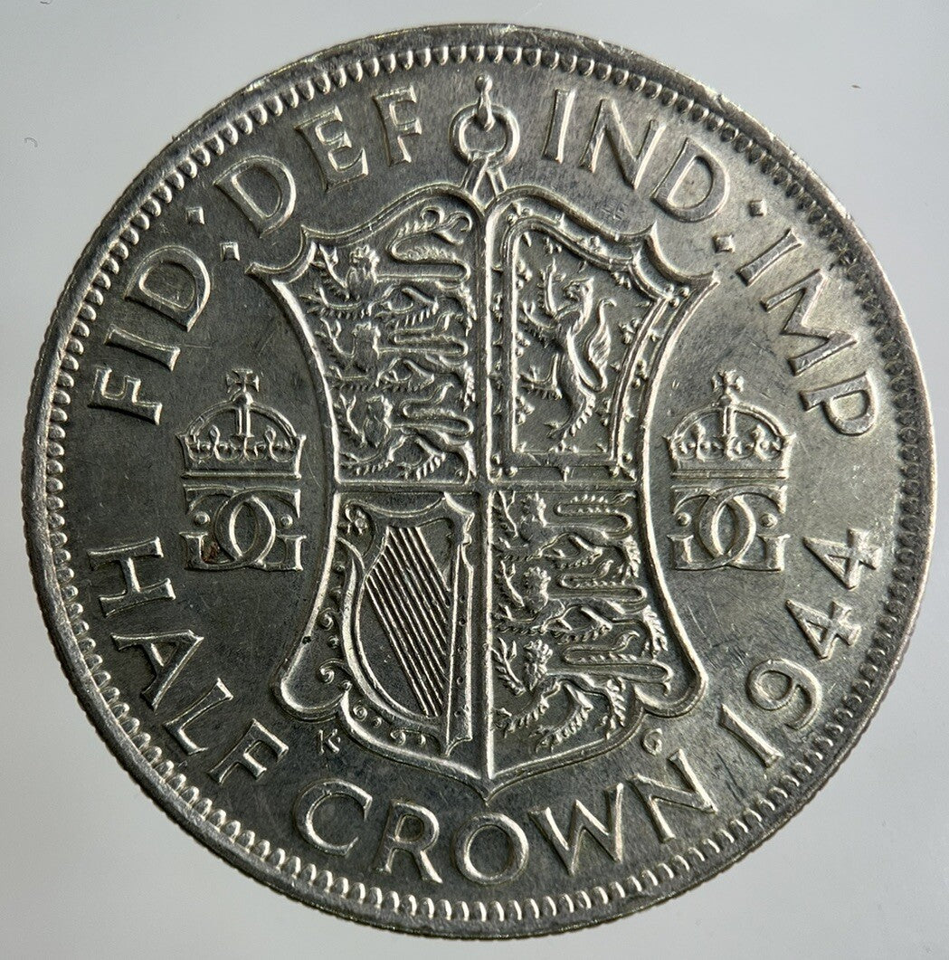 1944 George VI Half - Crown Silver Coin | Fine Collectable Grade
