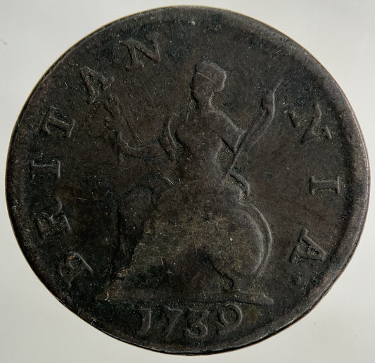 1739 George II 2nd Farthing Coin | Collectable Grade
