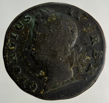 1738 Irish Farthing Coin | Fine Collectable Grade