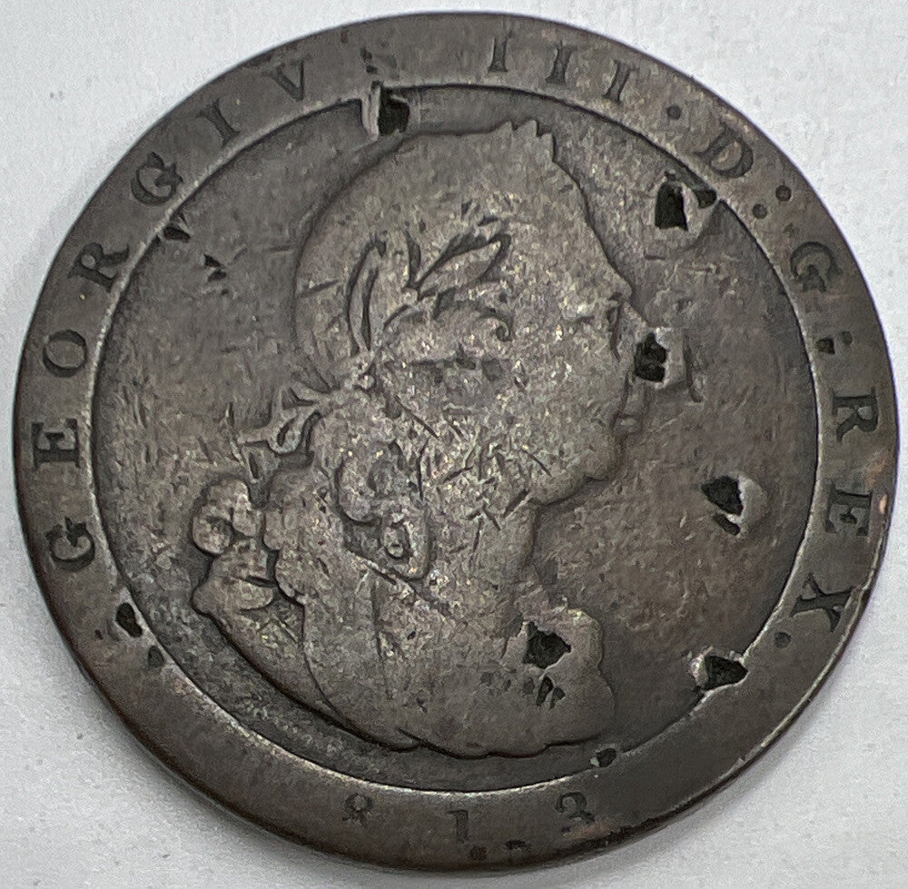 1813 Isle of Man Half - Penny Coin | Collectable Grade | a1050