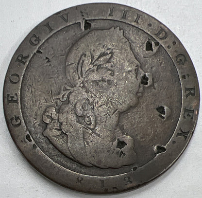 1813 Isle of Man Half - Penny Coin | Collectable Grade | a1050