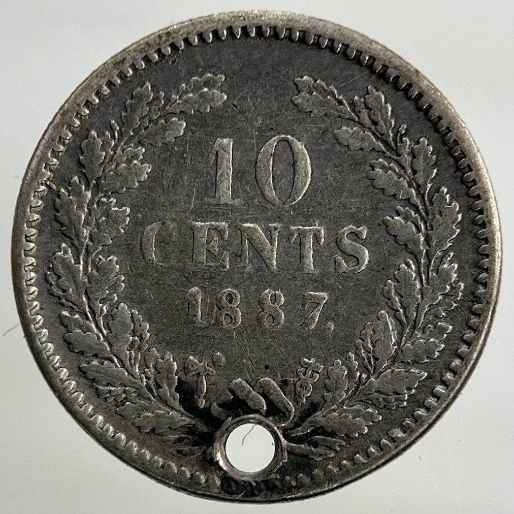 1887 Netherlands 10 Cents Silver Coin | Collectable Grade