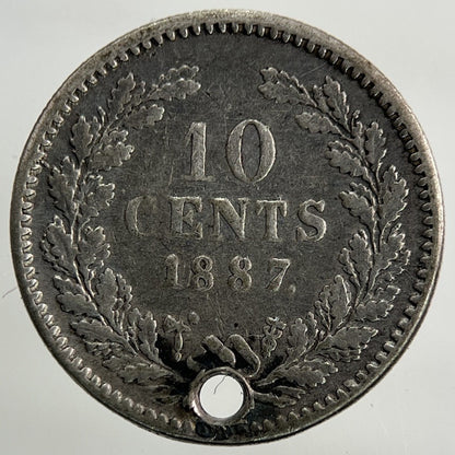 1887 Netherlands 10 Cents Silver Coin | Collectable Grade