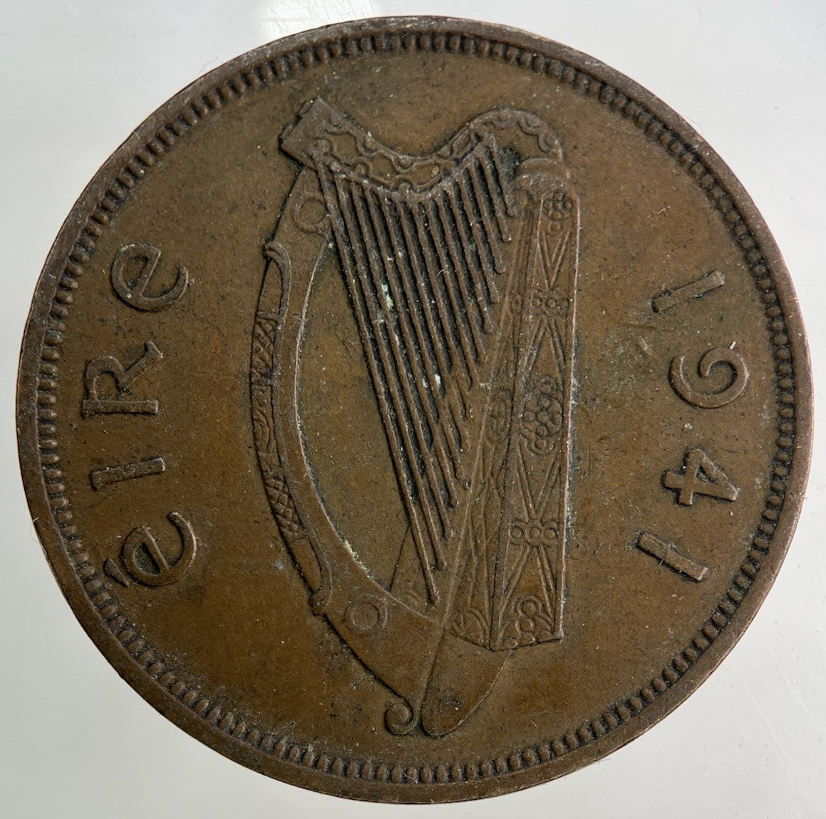 1941 Irish Ireland One Penny Coin | Fine Collectable Grade
