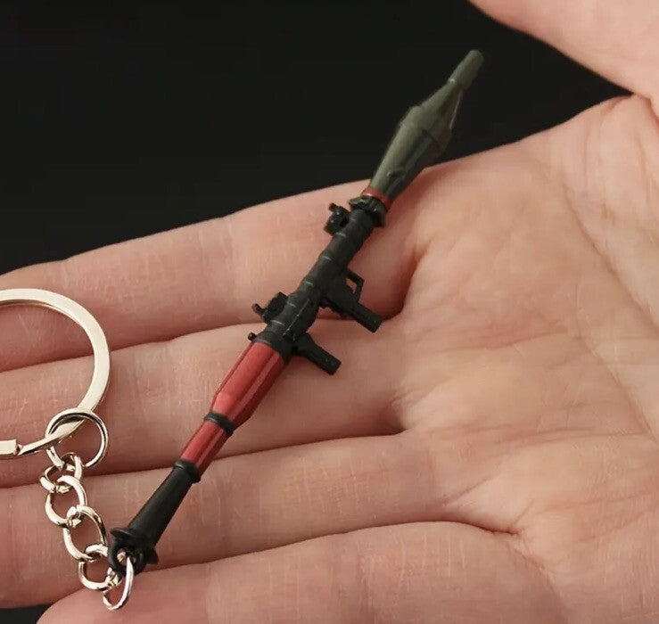 Mini RPG Army Bazooka Rocket Launcher Shaped Keyring Premium Keychain Gift UK