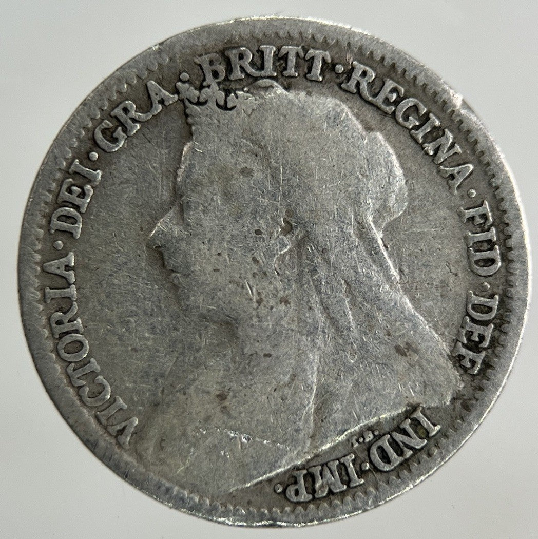 1901 Victoria Threepence Silver Coin | Fair Grade