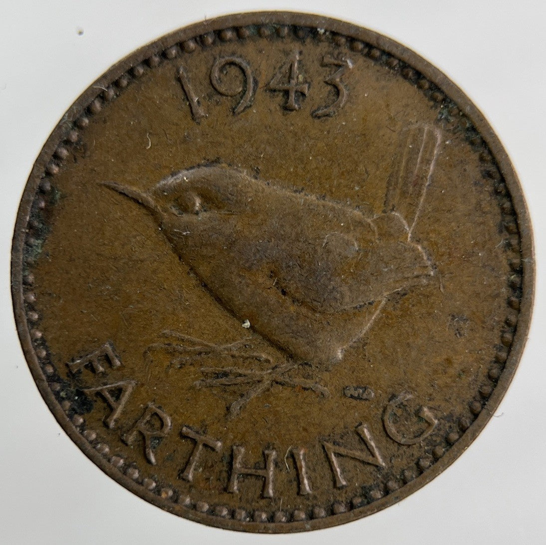 1943 George VI Wren Farthing Coin | Collectable Grade