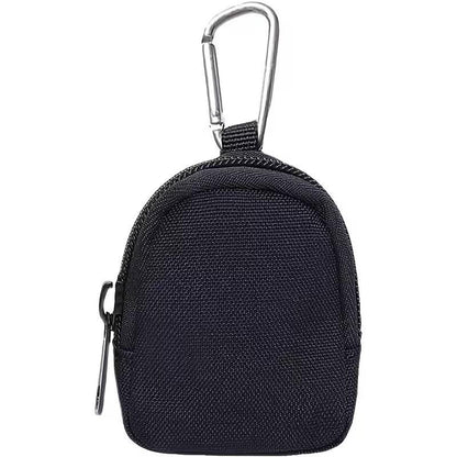 Durable Nylon Clip Wallet Pouch with Zipper - For Coins Keys Earphones Earbuds