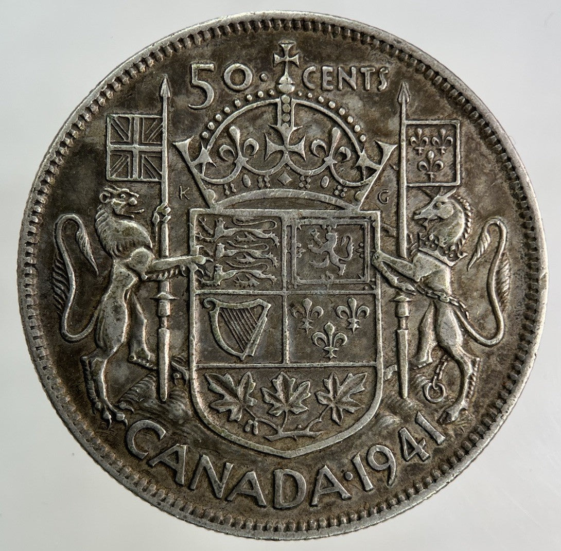 1941 Canada 50 Cents Silver Coin | Very High Grade