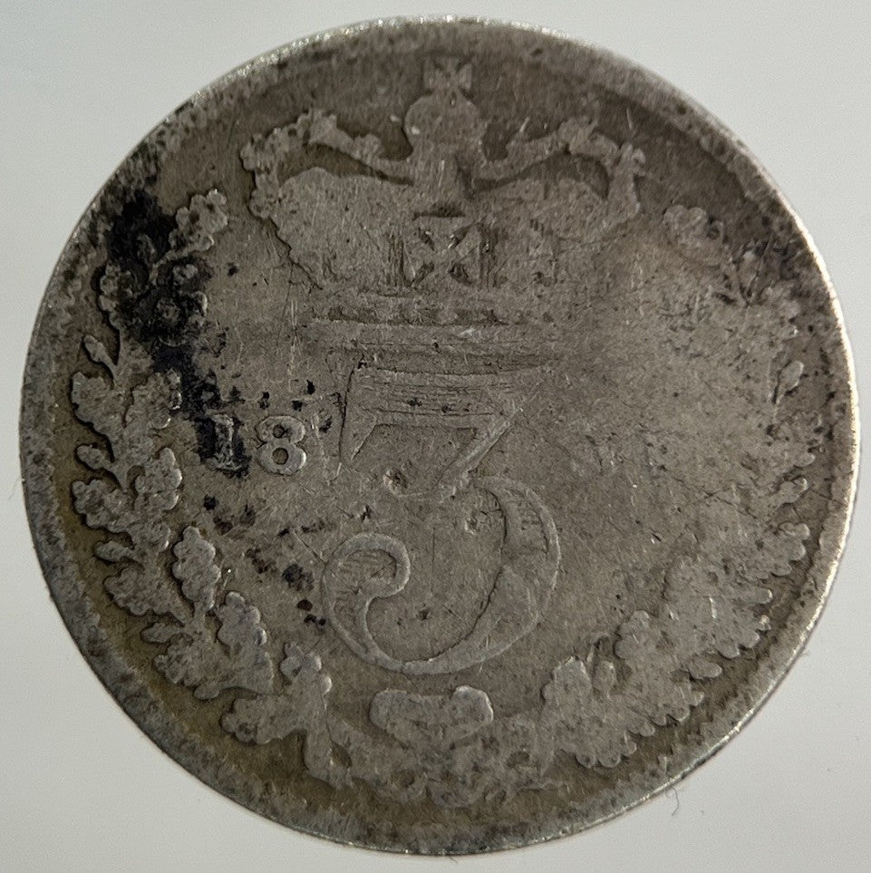 British Victoria Threepence Silver Coin | Fair Grade