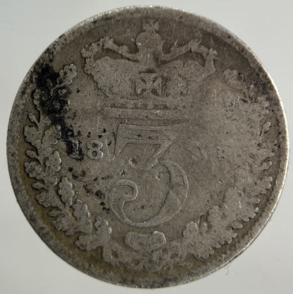 British Victoria Threepence Silver Coin | Fair Grade