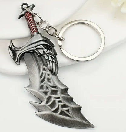 Mini Sword Weapon Skull Knife Shaped Keyring Premium Keychain Gift UK