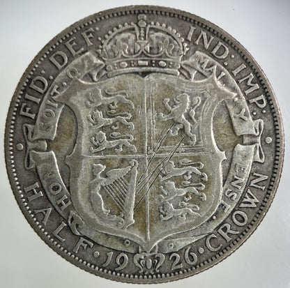 1926 George V Half - Crown Silver Coin | Fine Collectable Grade