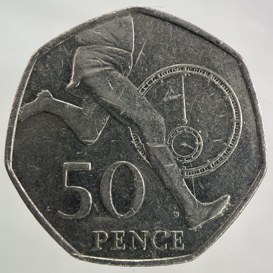 2004 Roger Bannister Running Legs 50p Fifty - Pence Coin | Collectable Grade