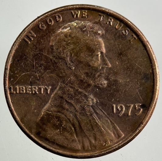 1975 US USA Lincoln One Cent Coin | Fine Collectable Grade