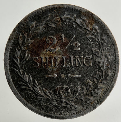 Old British 2 1/2 Shilling Toy Money Token Coin | Fine Collectable Grade