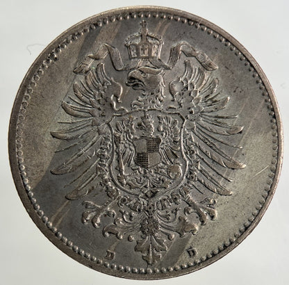 1886 Germany 1 Mark Silver Coin | Very High Grade