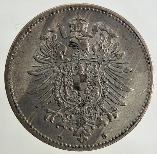 1886 Germany 1 Mark Silver Coin | Very High Grade