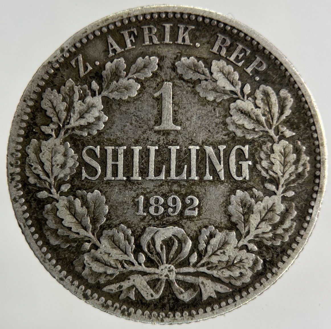 1892 South Africa Shilling Silver Coin | Fine Collectable Grade