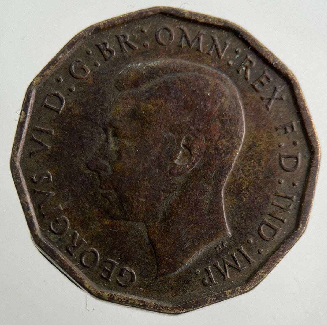 1940 George VI Brass Threepence Coin | Fine Collectable Grade