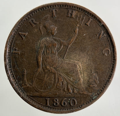 1860 Victoria Farthing Coin | Fine Collectable Grade