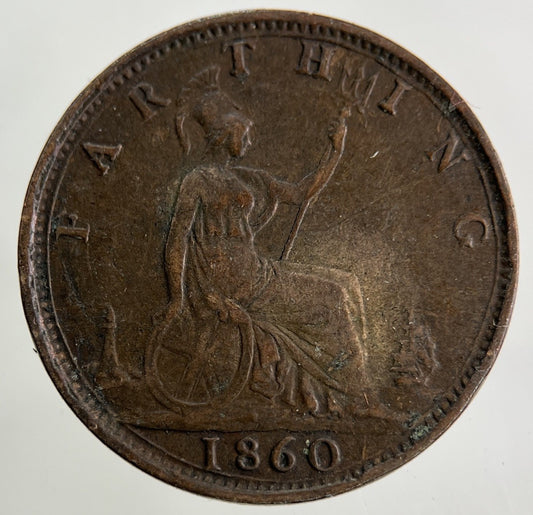1860 Victoria Farthing Coin | Fine Collectable Grade