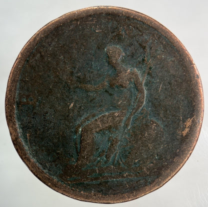 British George III 3rd One Penny Coin | Worn Grade