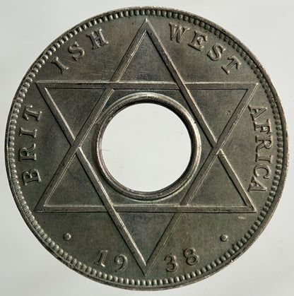 1938 West Africa 1/10 One Tenth Of A Penny Coin | Very Fine Grade
