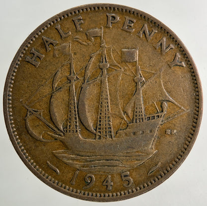 1945 George VI Half - Penny Coin | Collectable Grade