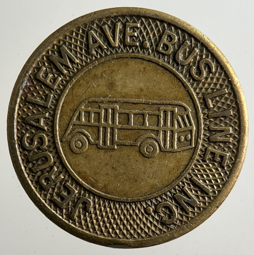 US USA Jerusalem Bus Line Transport Fare Token Coin | Collectable Grade