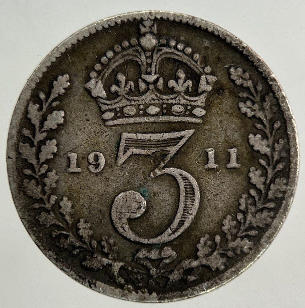 1911 George V Threepence Silver Coin | Collectable Grade