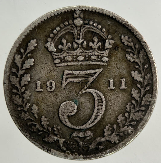 1911 George V Threepence Silver Coin | Collectable Grade
