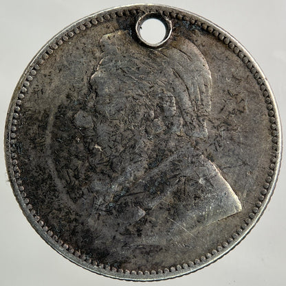 1896 South Africa Shilling Silver Coin | Fine Collectable Grade
