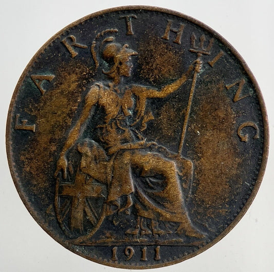 1911 George V Farthing Coin | Fine Collectable Grade