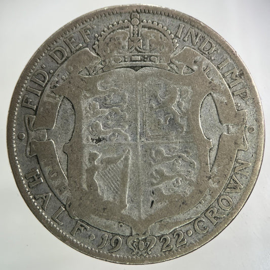 1922 George V Half - Crown Silver Coin | Collectable Grade