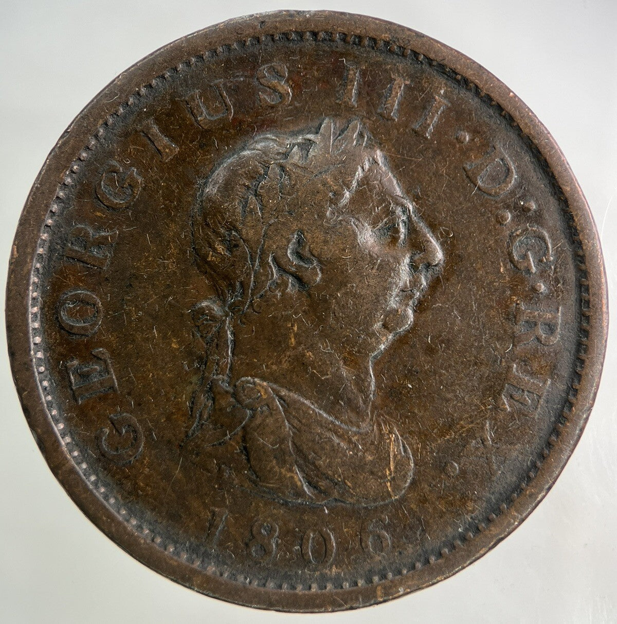 1806 George III 3rd One Penny Coin | Fine Collectable Grade
