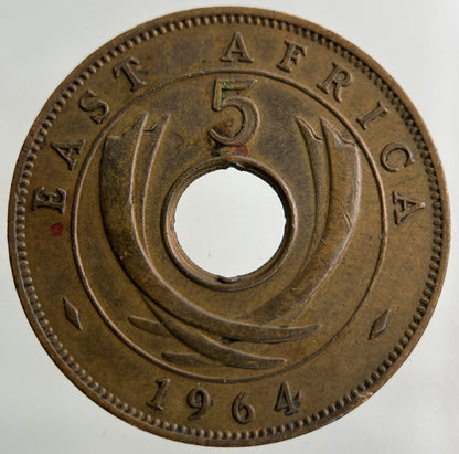 1964 East Africa Five Cents Coin | Very High Grade