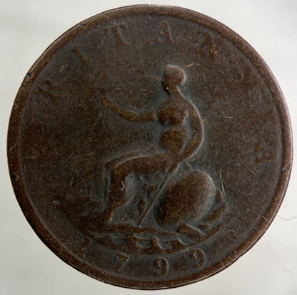 1799 George III 3rd Half - Penny Coin | Collectable Grade